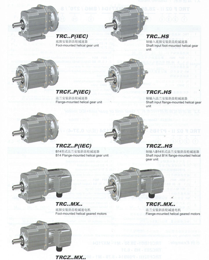 TRC齿轮减速机,JMC斜齿轮减速机(图2)